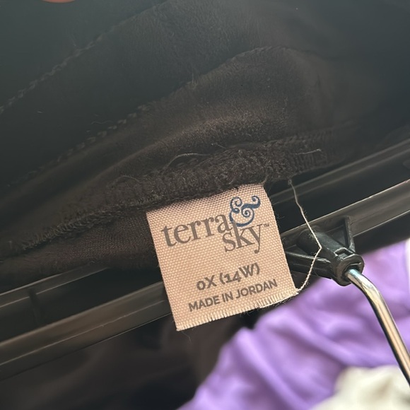 Black Velvet Soft Sweatpants Size 0X/14W - Picture 3 of 3